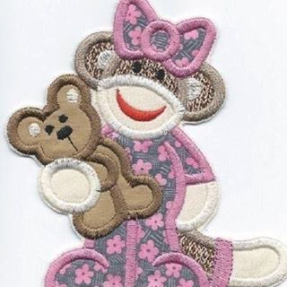 Sock Monkey Applique Patches