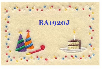 Birthday BA1920J Quilt Label  machine embroidered personalized - BarbaraJs Pocket Pillows and Patches