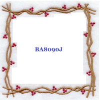 Berries BA8090J Quilt Label  machine embroidered personalized - BarbaraJs Pocket Pillows and Patches