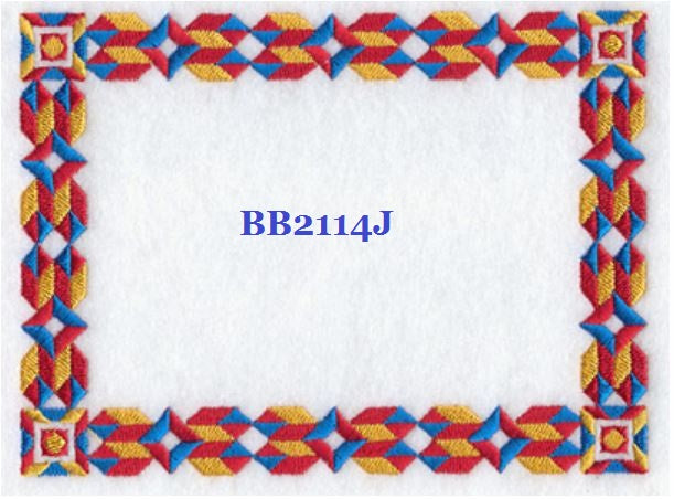 Church Windows BB2114J Quilt Label  small machine embroidered personalized - BarbaraJs Pocket Pillows and Patches