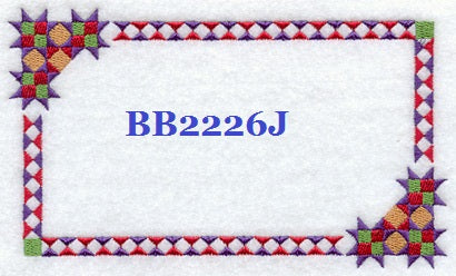 Arkansas Crossroads BB2226J Quilt Label  small machine embroidered personalized - BarbaraJs Pocket Pillows and Patches