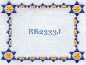 Star of the East BB2333J Quilt Label   machine embroidered personalized - BarbaraJs Pocket Pillows and Patches