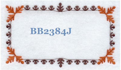 Oak Leaf BB2384J Quilt Label small machine embroidered personalized - BarbaraJs Pocket Pillows and Patches