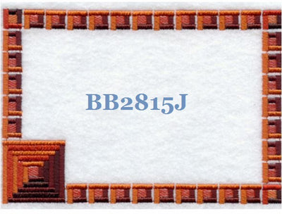 Log Cabin BB2815J Quilt Label small machine embroidered personalized - BarbaraJs Pocket Pillows and Patches