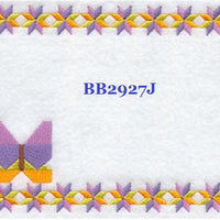 Butterfly BB2927J Quilt Label  small machine embroidered personalized - BarbaraJs Pocket Pillows and Patches