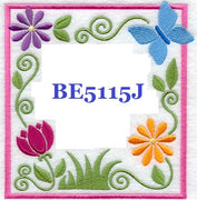 Garden BE5115J Quilt Label  machine embroidered personalized - BarbaraJs Pocket Pillows and Patches