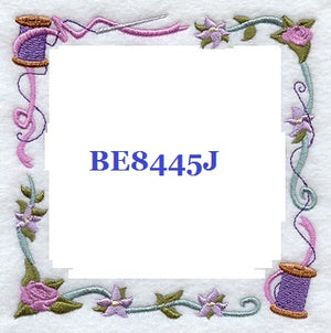 Flowers And Spools BE8845J Quilt Label machine embroidered personalized - BarbaraJs Pocket Pillows and Patches