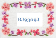 Summertime Bluebirds And Blooms BJ9309J Quilt Label machine embroidered personalized - BarbaraJs Pocket Pillows and Patches