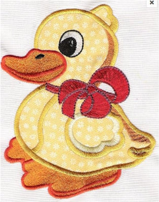 Lucky Duck  iron-on  4.5X6 inches applique machine embroidered patch - BarbaraJs Pocket Pillows and Patches