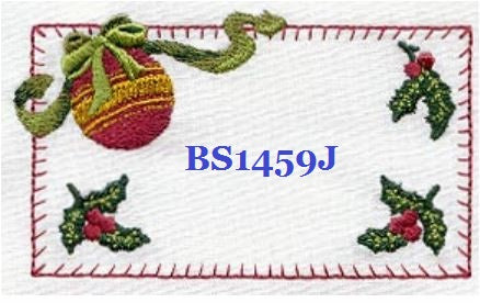 Christmas Spirit BS1459J Quilt Label   machine embroidered personalized - BarbaraJs Pocket Pillows and Patches