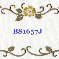 Autumn Flower BS1657J Quilt Label machine embroidered personalized large - BarbaraJs Pocket Pillows and Patches