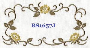 Autumn Flower BS1657J Quilt Label machine embroidered personalized large - BarbaraJs Pocket Pillows and Patches