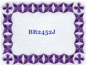 Purple floral sewing machine. Personalized quilt labels on cotton or  polyester