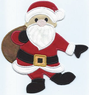 Santa Claus Iron-on Applique Patch machine embroidered - BarbaraJs Pocket Pillows and Patches