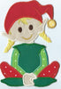 Santas Worker Girl blonde hair Iron-on Applique Patch under 5x7 inches machine embroidered - BarbaraJs Pocket Pillows and Patches