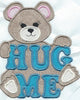 Hug Me Bear Iron-on Applique Patch under 5x7 inches machine embroidered - BarbaraJs Pocket Pillows and Patches