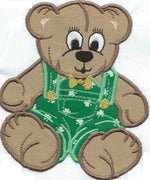 Shamrock 2 Teddy Bear Outfit Iron-on Applique Patch under 5x7 inches machine embroidered - BarbaraJs Pocket Pillows and Patches