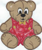 Snowflake Teddy Bear Iron-on Applique Patch under 5x7 inches machine embroidered - BarbaraJs Pocket Pillows and Patches