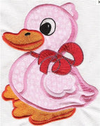 Lucky Duck  iron-on  4.5X6 inches applique machine embroidered patch - BarbaraJs Pocket Pillows and Patches