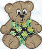 Shamrock Teddy Bear Outfit Iron-on Applique Patch under 5x7 inches machine embroidered - BarbaraJs Pocket Pillows and Patches